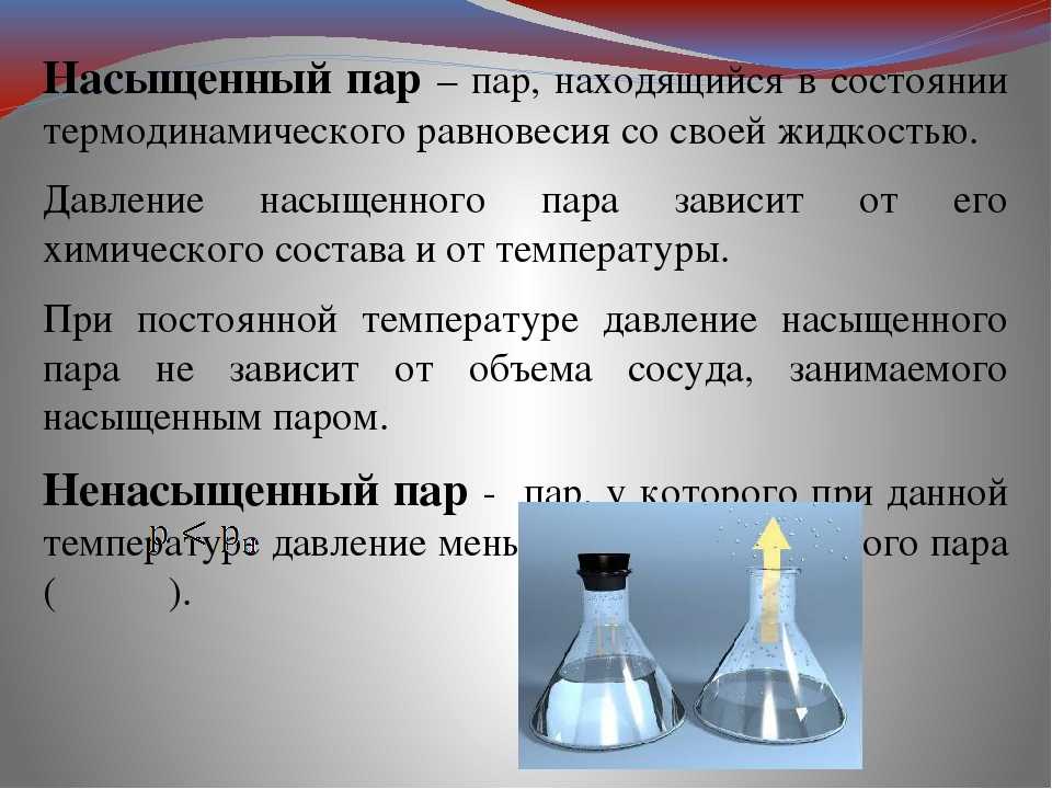 Параметры пара