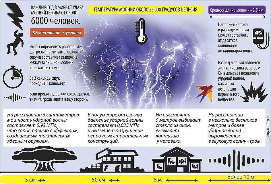 Что делать, если гроза застигла в лесу или в поле