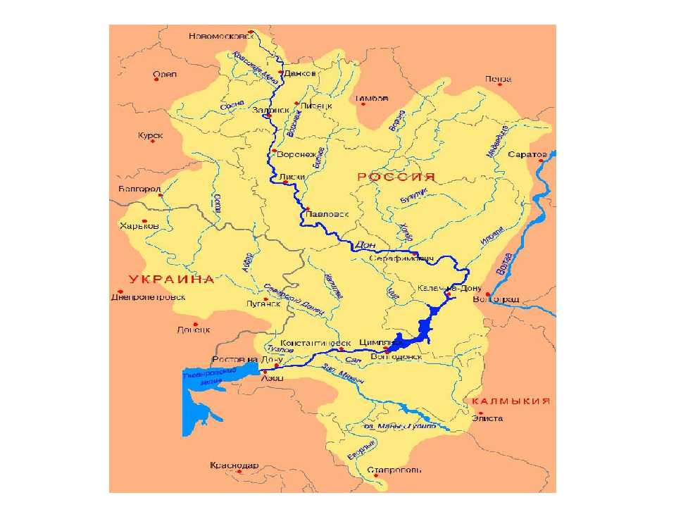 Река дон 🌊 карта с городами, описание, исток и притоки