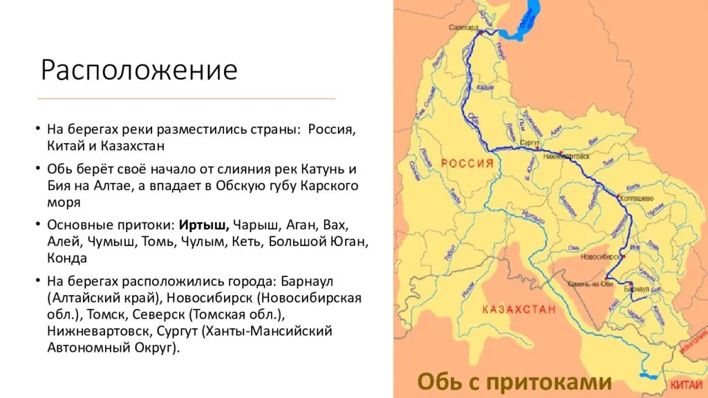 Река обь: характеристики, применение и интересные факты