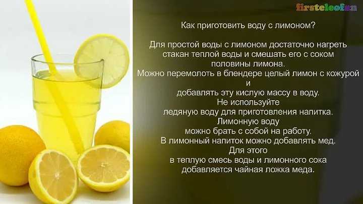 Лимонная вода в борьбе с лишним весом