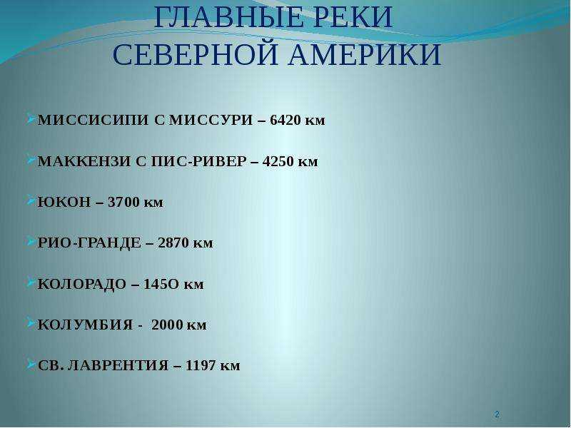Топ-10 самых длинных рек северной америки