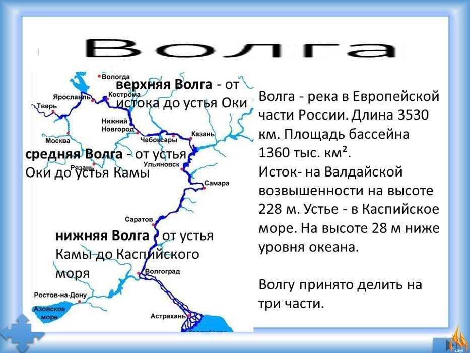 Река волга. исток, течение волги. использование