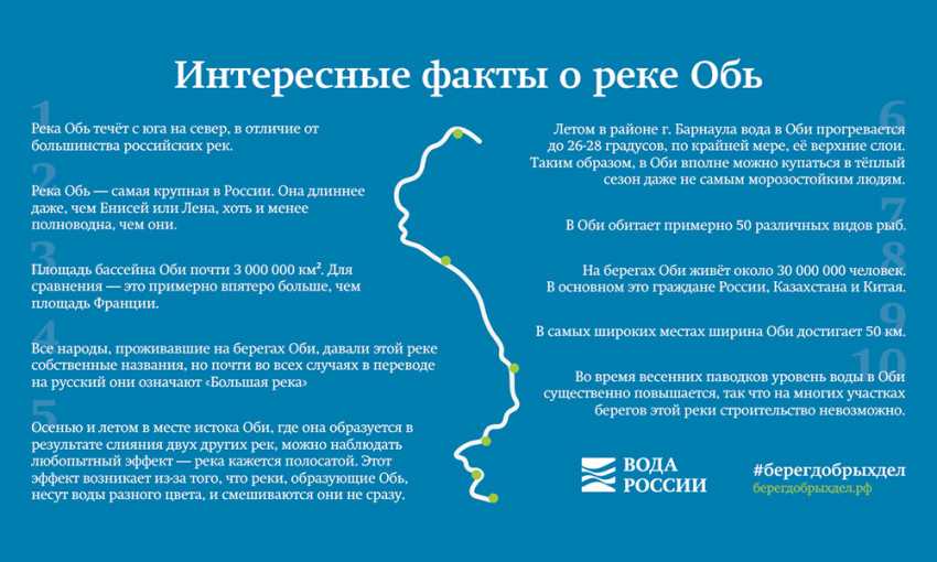Река обь от истока до устья: течение и бассейн, полный обзор