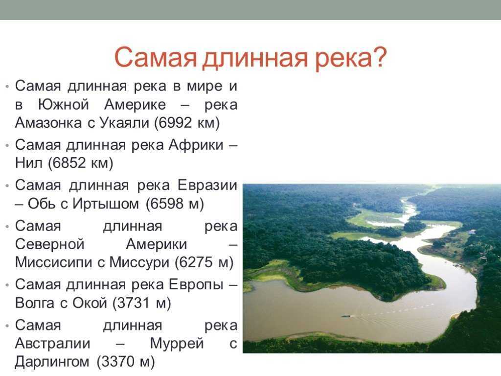 Самые длинные реки в мире. топ 10