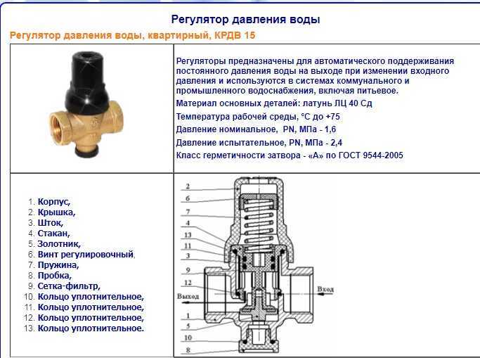 Регулятор (редуктор) давления воды в квартире: для чего нужен, как регулировать, сколько стоит
