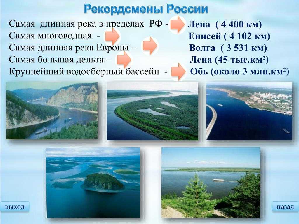 Топ-20 крупнейших рек россии