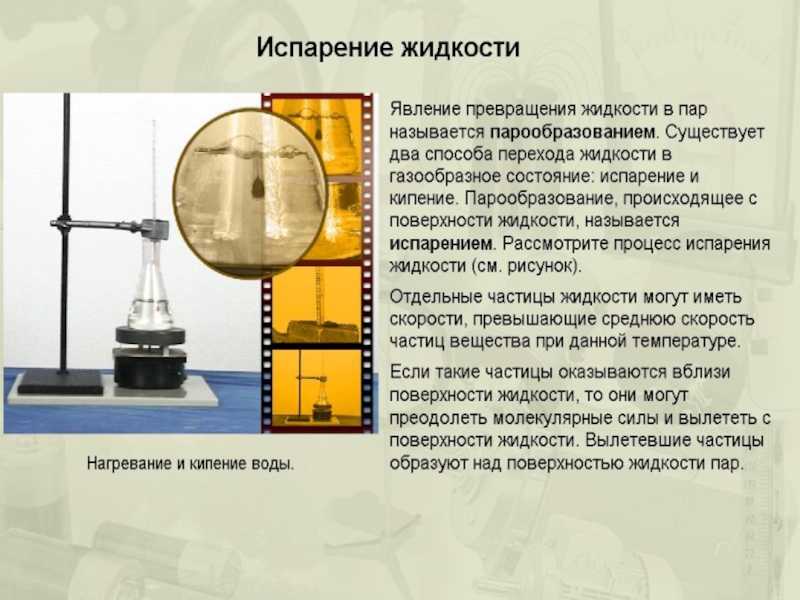 § 6.1. испарение жидкостей