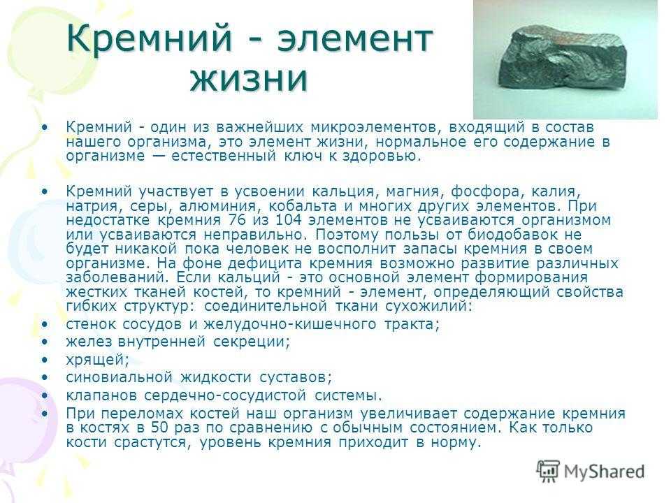 Кремниевая вода целебна для всего живого