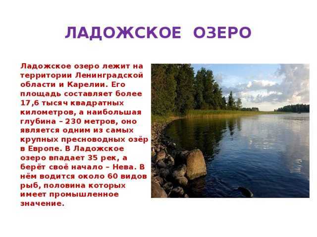 Ладожское озеро в ленинградской области