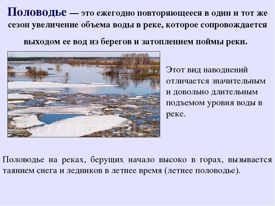 Рассказываем, что такое половодье, когда оно бывает, его причины и другая информация