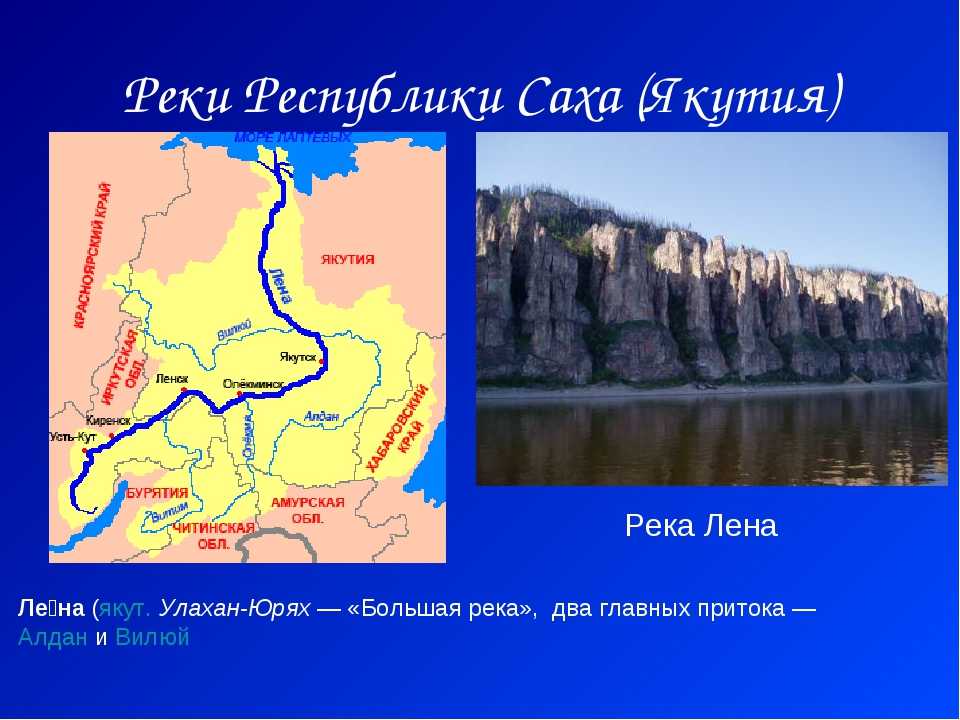 Река лена на карте россии от истока до устья куда впадает