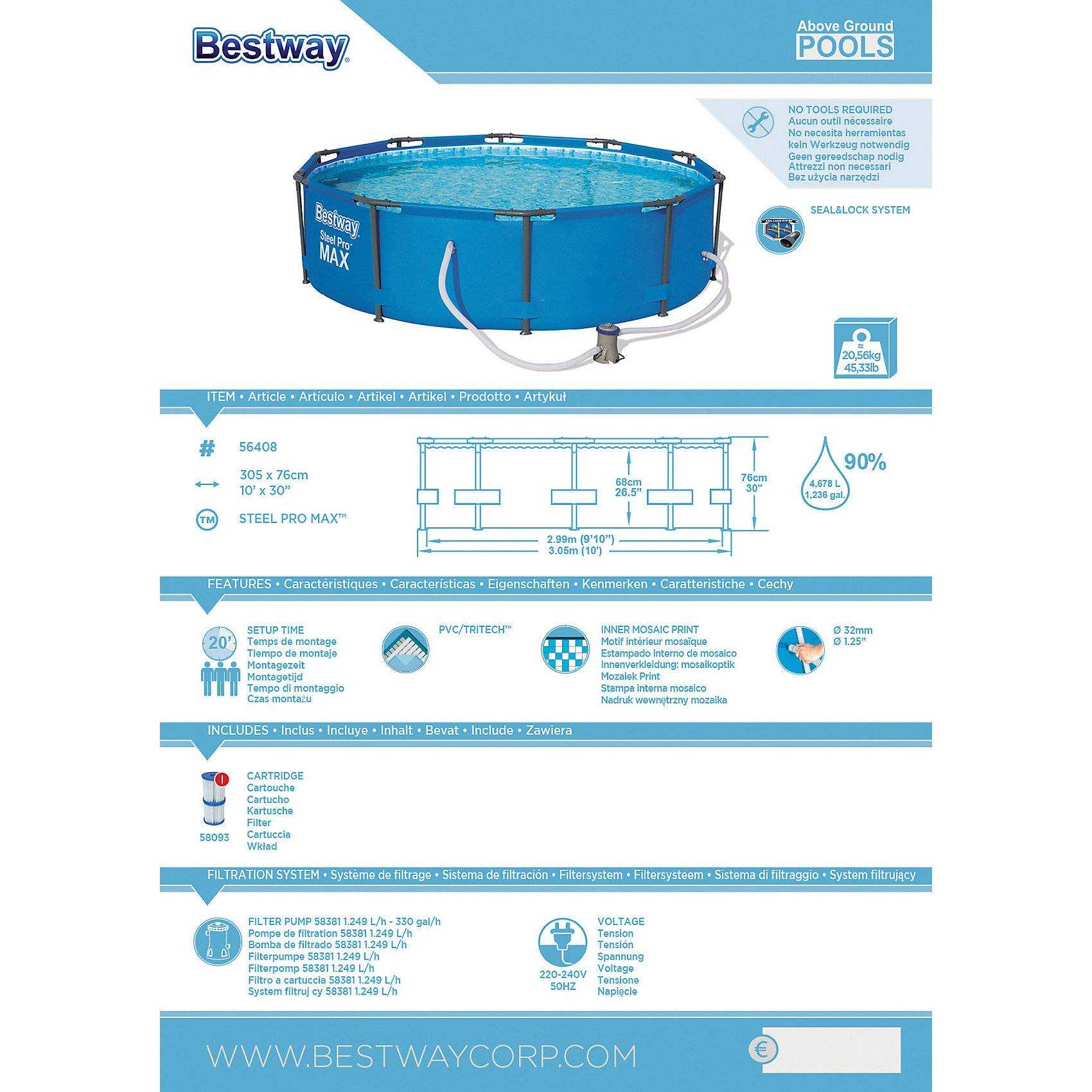 Как собрать каркасный бассейн bestway