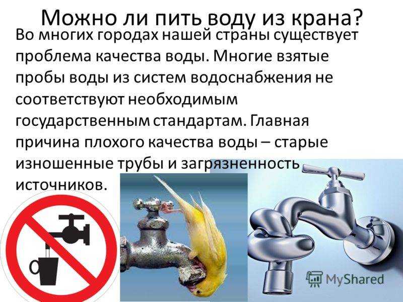 Вредно ли пить воду из-под крана