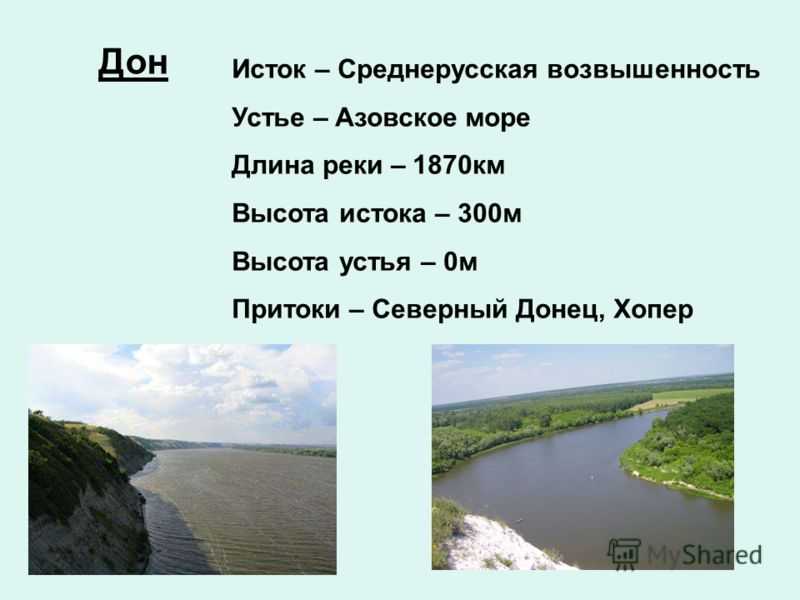Река дон - города на реке, где берет начало, глубина, название, притоки, сплав и рыбалка